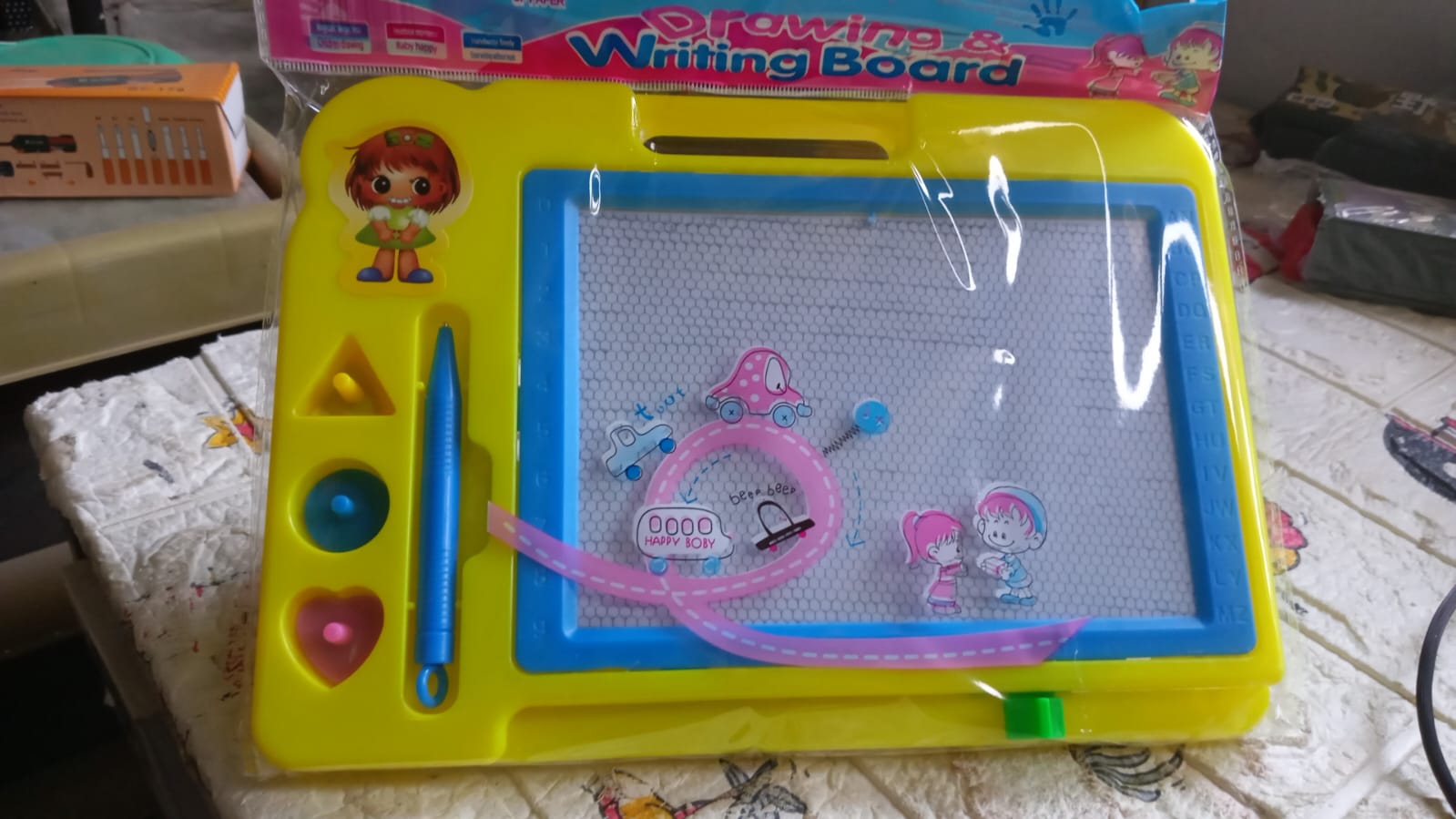 1902 Children Magic Slate Pen Doodle Pad Erasable Drawing Easy Reading Writing Learning Graffiti Board Kids Gift Toy Magnetic Painting Sketch Pad for Baby Children (1 Pc Mix Color) 1902 Children Magic Slate Pen Doodle Pad Erasable Drawing Easy Reading Writing Learning Graffiti Board Kids Gift Toy Magnetic Painting Sketch Pad for Baby Children (1 Pc Mix Color)